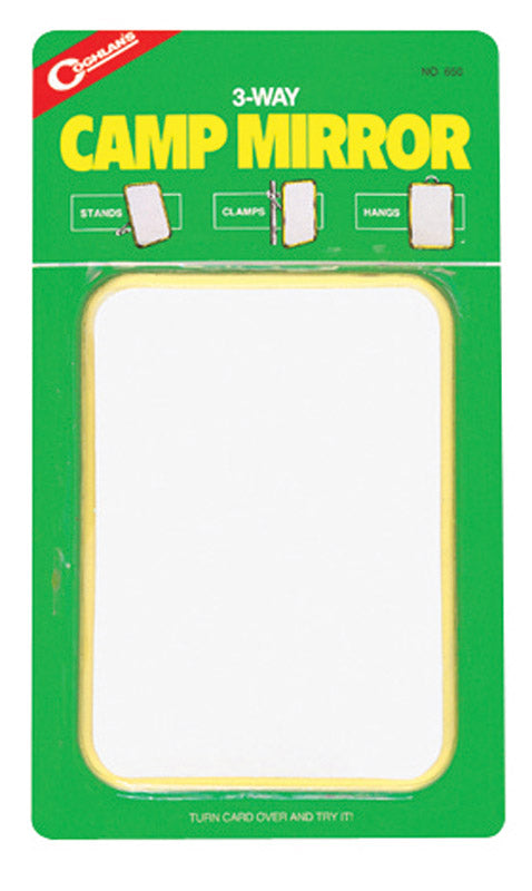 Emery Jensen camping accessories 5x7-inch mirror with a durable frame, ideal for outdoor camping and travel use