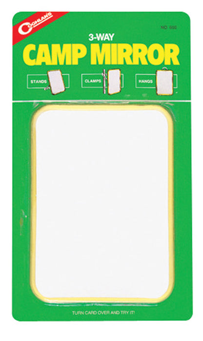 Emery Jensen camping accessories 5x7-inch mirror with a durable frame, ideal for outdoor camping and travel use
