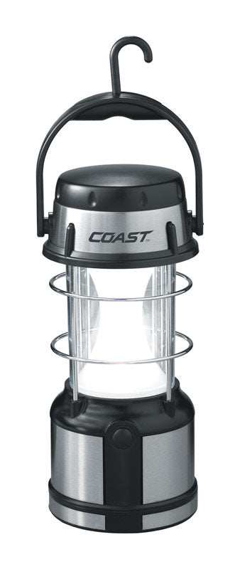 Gray LED emergency lantern by Emery Jensen, ideal for camping and outdoor use, providing bright, reliable illumination.