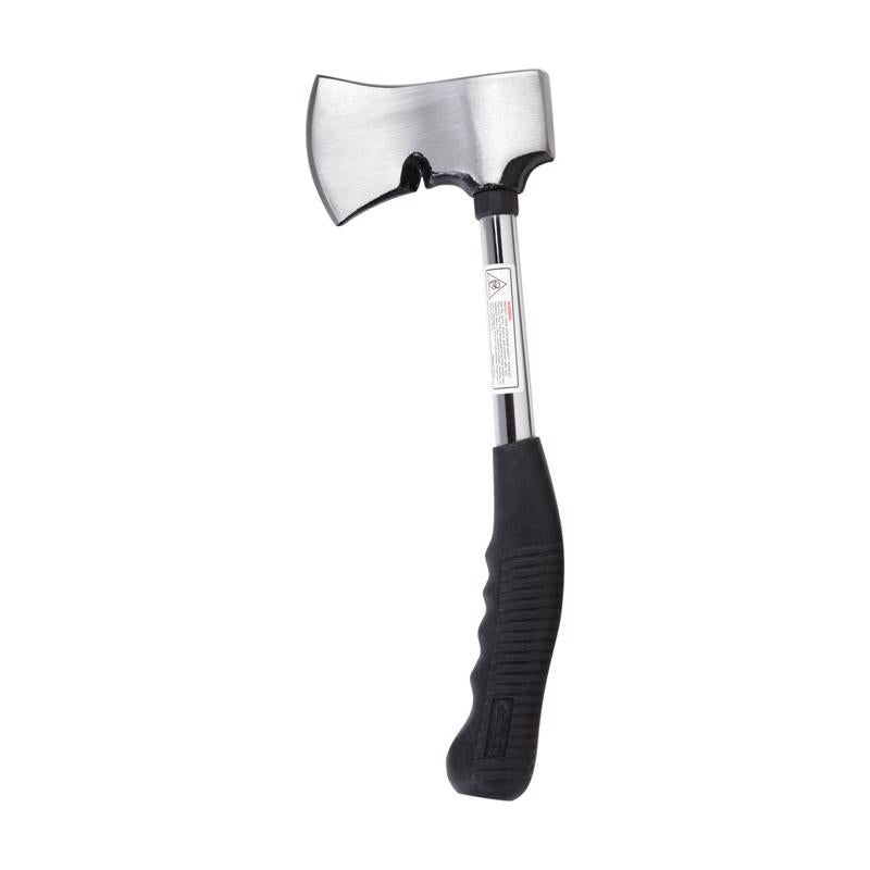 Emery Jensen 13-inch camping axe with wooden handle, ideal for outdoor camping and chopping wood.