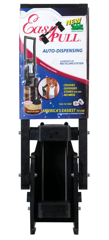 Emery Jensen Easy Pull Can Crusher for efficient recycling and crushing aluminum cans, durable metal construction.