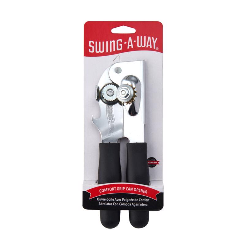 Emery Jensen Comfort Grip Can Opener with ergonomic handle and sturdy metal cutting mechanism for easy opening of cans.