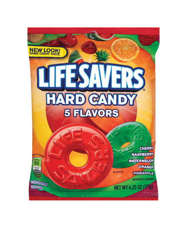 Assorted Emery Jensen Candy Lifesavr packs, 6.25 oz each, non-chocolate candies in a pack of 12, colorful and individually wrapped.