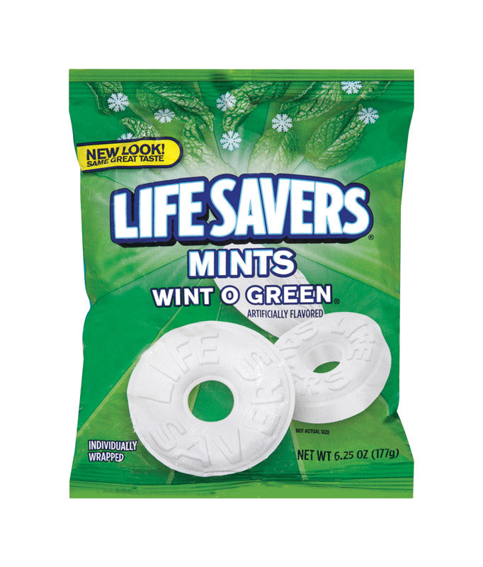 Emery Jensen Candy Lifesavr Wog 6.25oz pack of 12, non-chocolate candy with colorful wrappers, ideal for snacking and sharing.