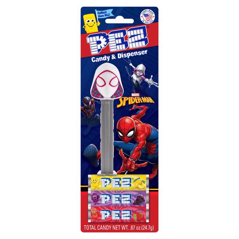 Emery Jensen Candy and Non-Chocolate CNDY DSPNSR SPIDR 0.87oz pack of 12, colorful candy packaging with spider graphic.