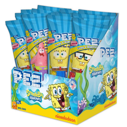 Pack of 12 SpongeBob-themed candy and non-chocolate treats by Emery Jensen, colorful packaging featuring SpongeBob character.