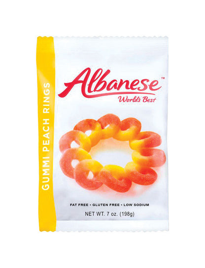 GUMMI PEACH RINGS 7OZ - Pack of 12