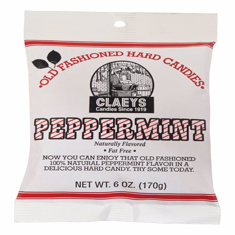 Emery Jensen Hard Candy Peppermint 6oz bag with colorful peppermint candies inside, perfect for freshness and flavor.