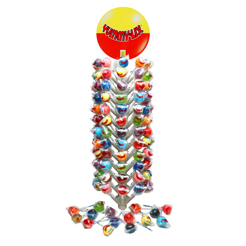 Emery Jensen Lollipop 160-pack candy and non-chocolate display with colorful assorted lollipops arranged in a display tray.
