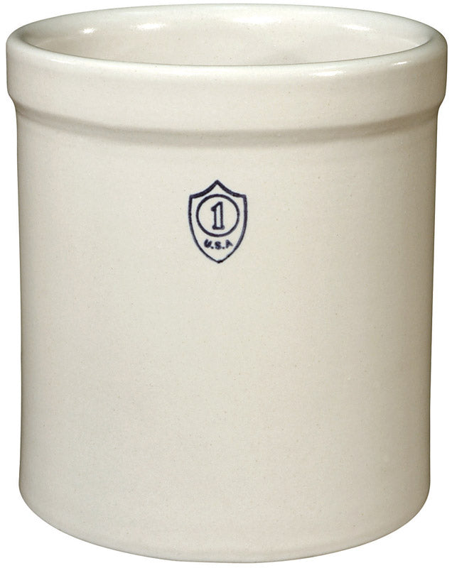 Emery Jensen 1-gallon stoneware canning crock with a rustic, glazed surface for homemade preservation and storage.