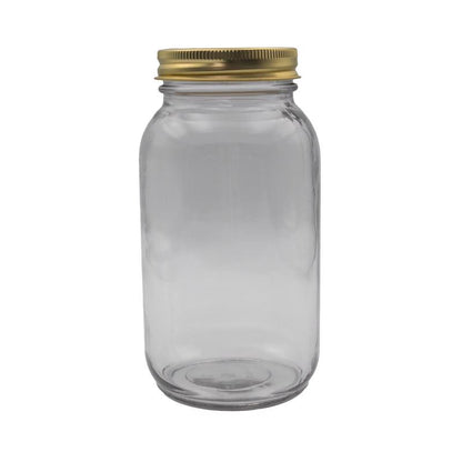 Set of 12 Emery Jensen 32oz canning jars with metal lids, ideal for preserving and storing food in the kitchen.
