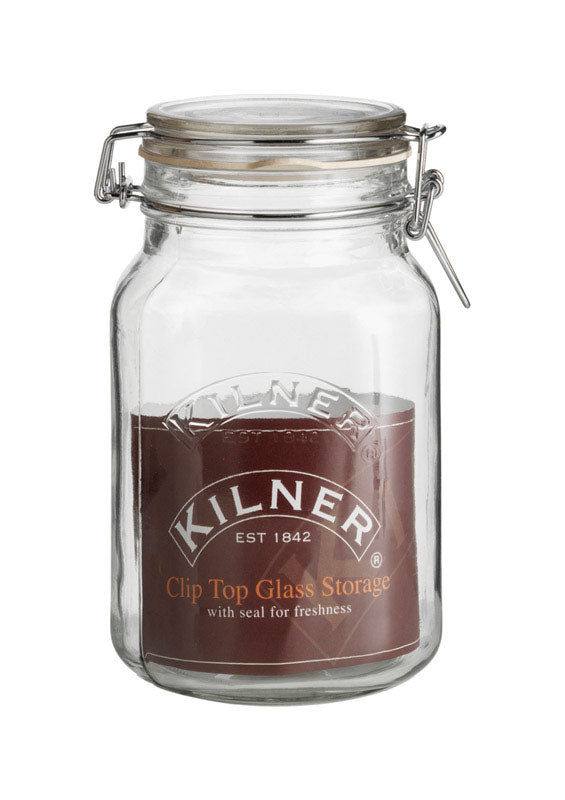 Set of four Emery Jensen clear 51oz canning jars for storage, featuring wide mouths and secure lids for preserving food.