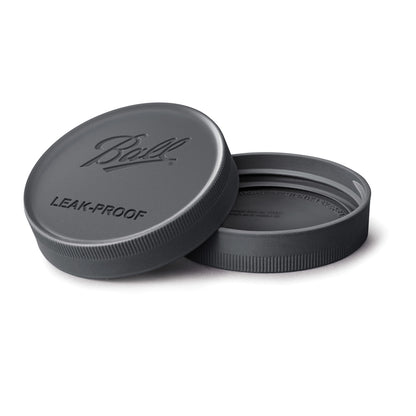 JAR LIDS BLK WIDE MTH6PK