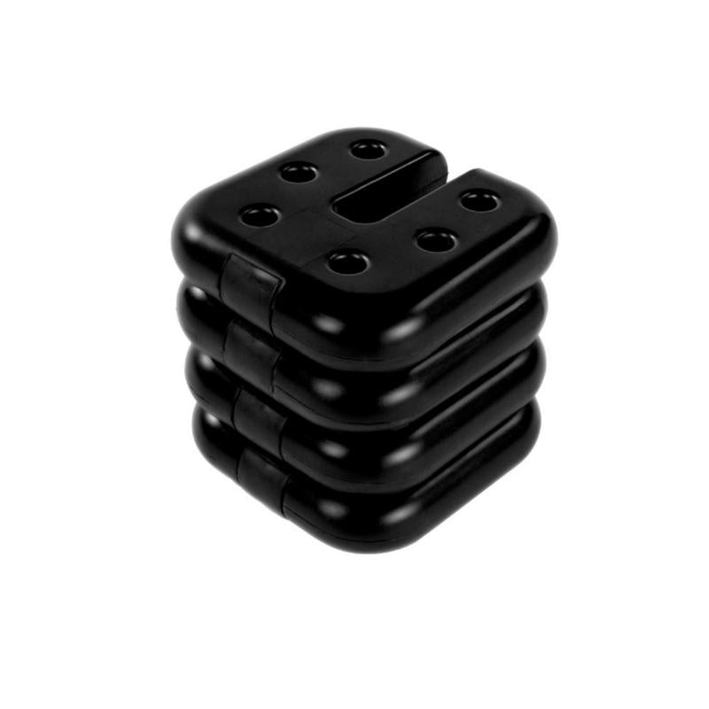 Set of four Emery Jensen canopy weight plates designed for securing canopies, gazebos, and outdoor shelter accessories.