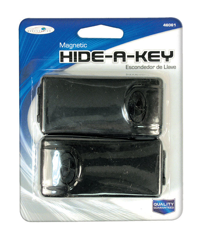 Emery Jensen magnetic key holder and car tray set, 2-pack, compact plastic trays with magnetic key holders for vehicles.