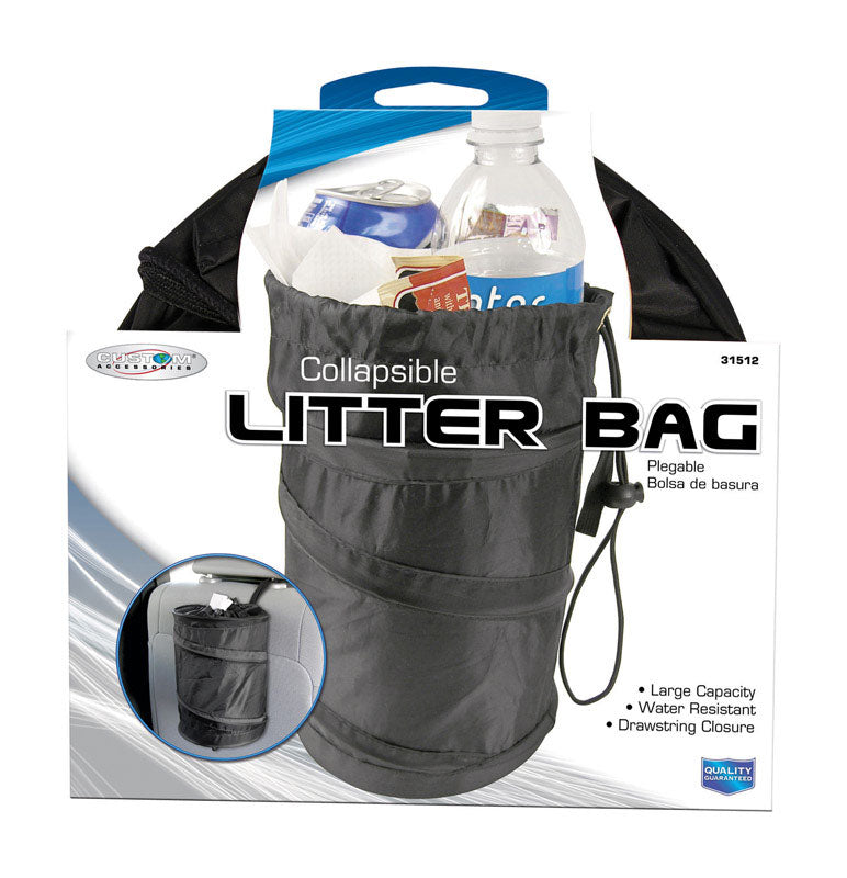 Collapsible Trash-it Bag by Emery Jensen, car tray and holder for organizing waste in vehicles.