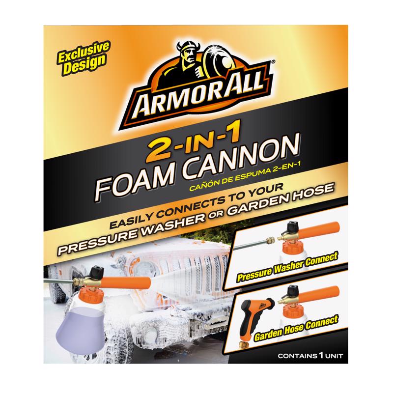 Emery Jensen 2-in-1 Foam Car Wash with foaming nozzle and suds for effective vehicle cleaning and shine.