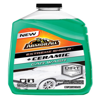 Emery Jensen ceramic car wash in a 50oz bottle, featuring a sleek label and a nozzle for easy application.