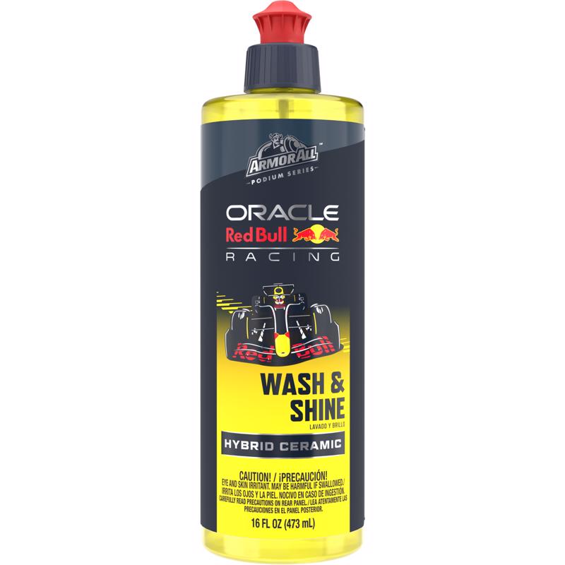 Emery Jensen hybrid car wash liquid in a 16oz bottle, designed for effective vehicle cleaning and shine.