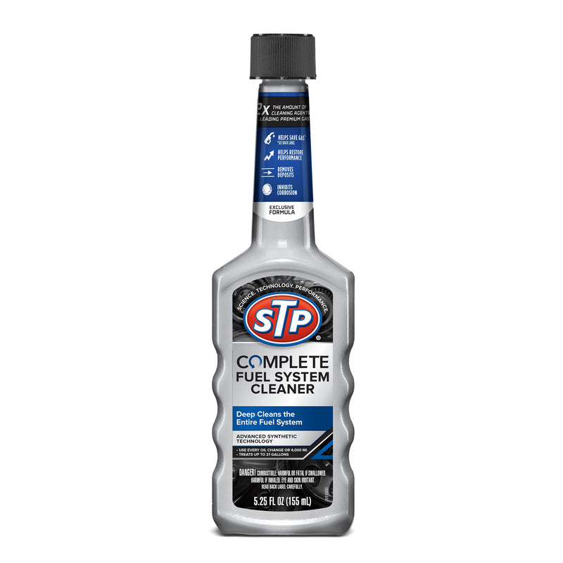 Emery Jensen Complete Fuel System Cleaner in a container, designed to clean carburetors and gas additives for optimal engine performance.