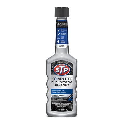 Emery Jensen Complete Fuel System Cleaner in a container, designed to clean carburetors and gas additives for optimal engine performance.