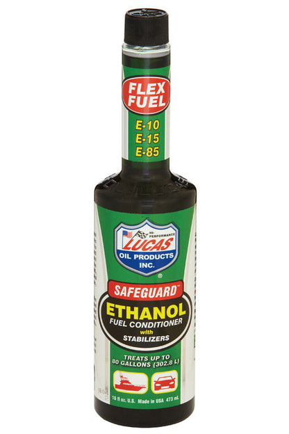 Ethanol fuel conditioner in a 16oz bottle by Emery Jensen for carb cleaning and gas additive purposes.
