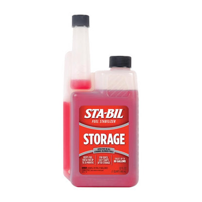 Emery Jensen Sta-Bil Fuel Stabilizer in a bottle, designed to clean carburetors and stabilize gasoline for vehicles.