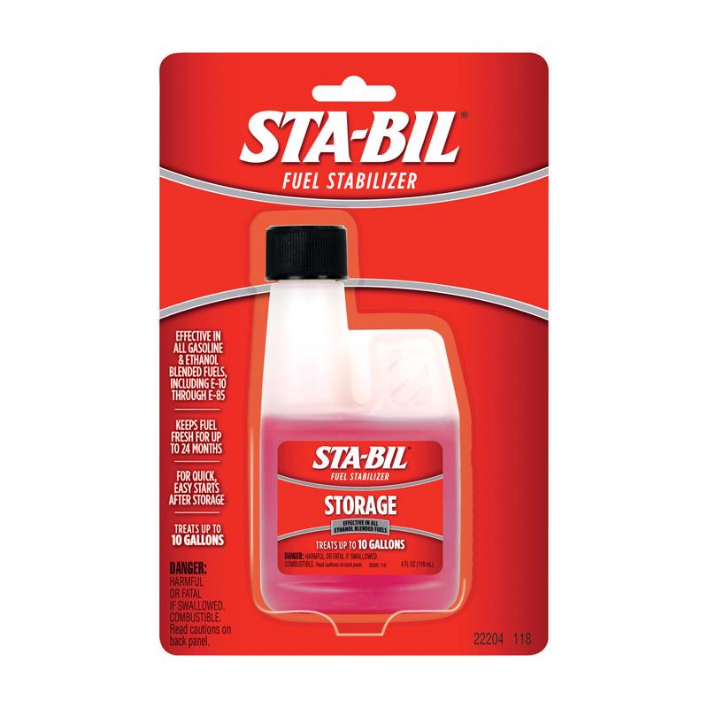 Emery Jensen Sta-Bil fuel stabilizer 4oz bottle for carb cleaners and gas additives, used to preserve fuel quality.