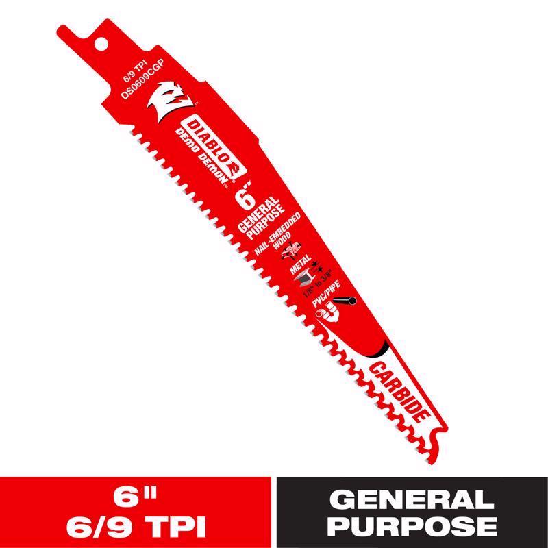 DIAB RECIP CARB 6" 6/9T - Pack of 5