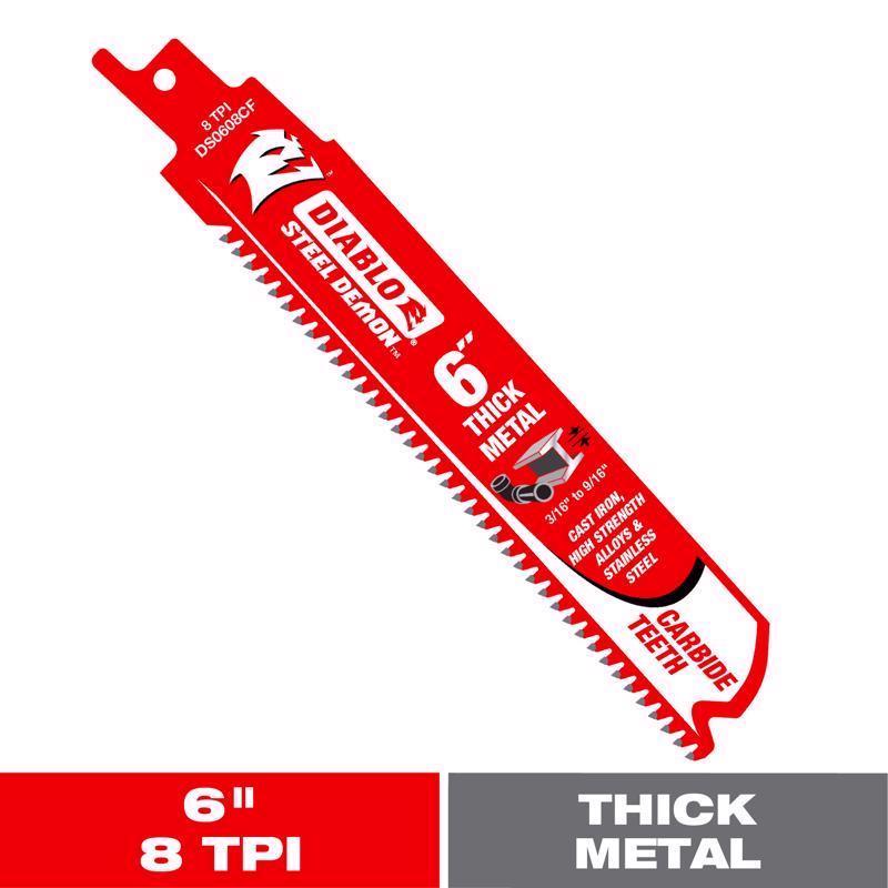 DIAB RECIP CARB 6" 8T - Pack of 5