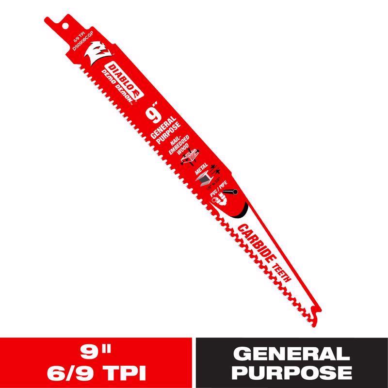DIAB RECIP CARB 9" 6/9T - Pack of 5