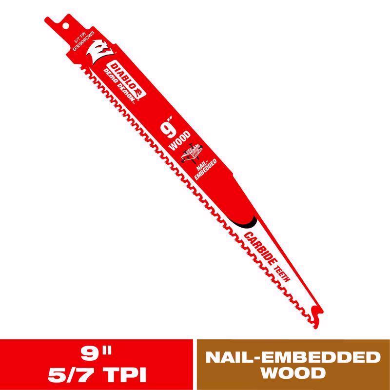 Set of five Emery Jensen DIAB RECIP Carbide Blades, 9-inch 6-tooth for precise cutting and durable performance.