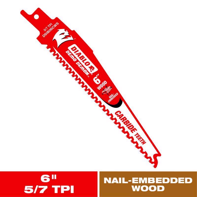 RECIP BLADE CARB 6" 6T - Pack of 5