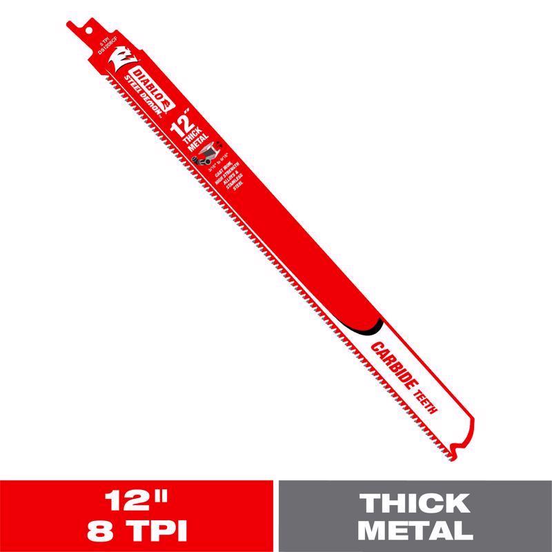 RECIP BLADE CARBDE 12"8T - Pack of 5