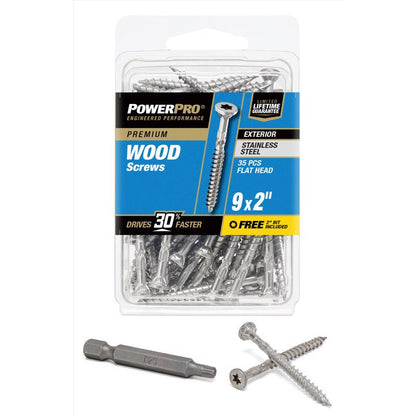 DECK SCREW 9X2" 35PK SS