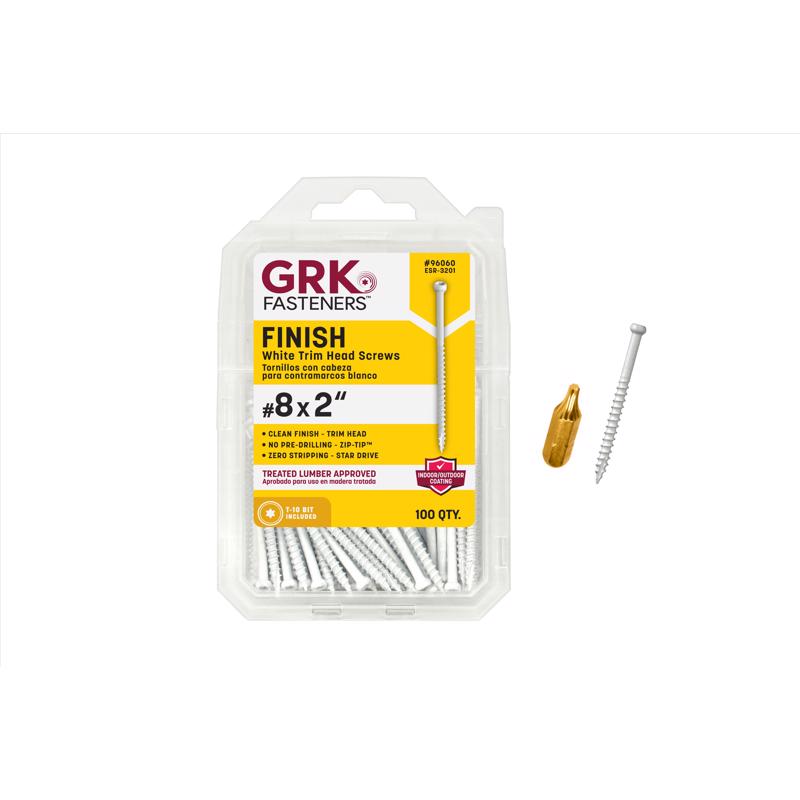 T SCREW WHT #8X2" 100PK
