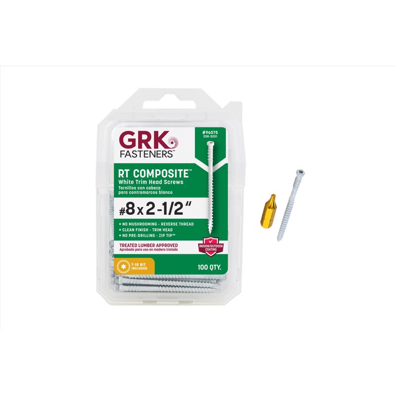 TR SCRW WT #8X2.5" 100PK