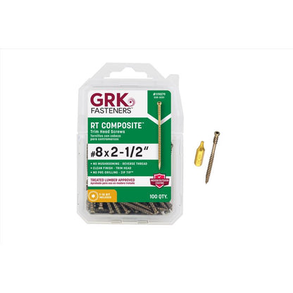 TRIM SCREW #8X2.5" 100PK