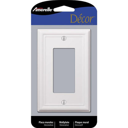 WALLPLATE CHELSEA 1R WHT