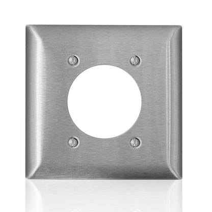 WALLPLATE SS SQU SLV 2G