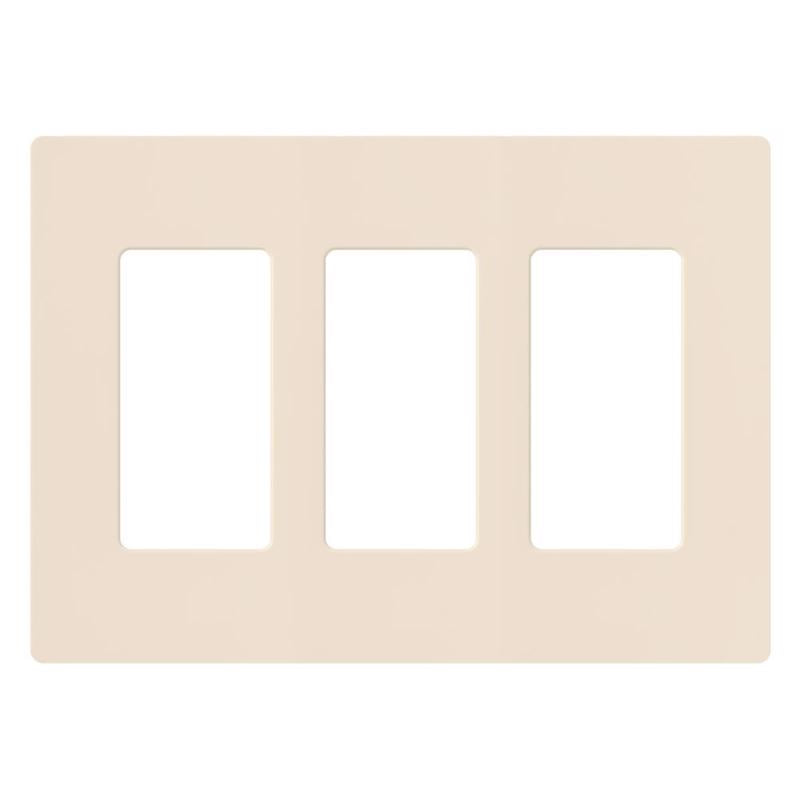 Emery Jensen wall plate light almond 3-gang carded plastic electrical cover for wall mounting.