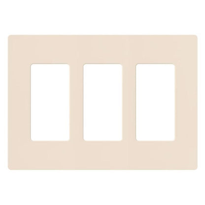 Emery Jensen wall plate light almond 3-gang carded plastic electrical cover for wall mounting.
