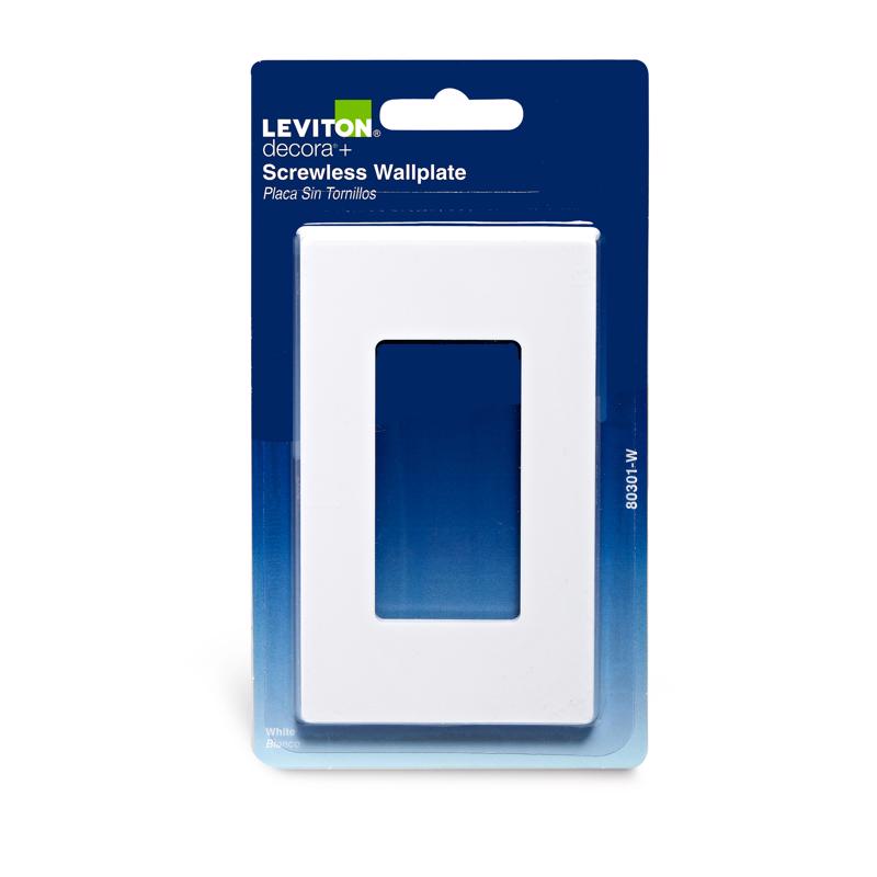 WALLPLATE 1G SCRWLS WHT