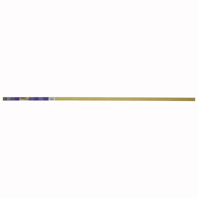 Emery Jensen gold carpet bar with nosing, measuring 1.25x6 feet, for securing carpet edges and providing a finished look.