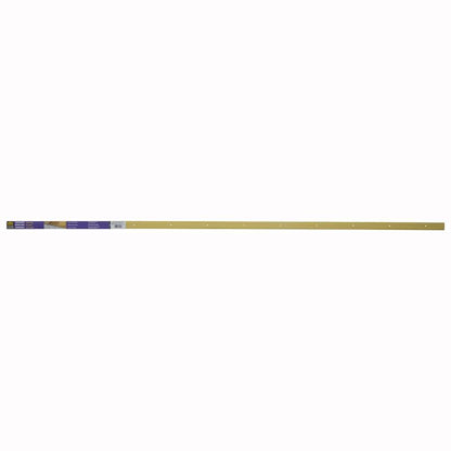 Emery Jensen gold carpet bar with nosing, measuring 1.25x6 feet, for securing carpet edges and providing a finished look.