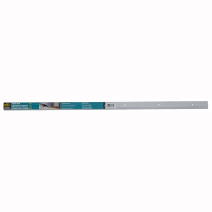 Emery Jensen silver carpet bar and nosing strip, 1-3/8x3 inches, for durable carpet installation and transition edging.