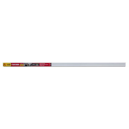 Emery Jensen Stair Edge Cinch Carpet Bar and Nosings in silver, 36 inches, for secure carpet installation on stairs.