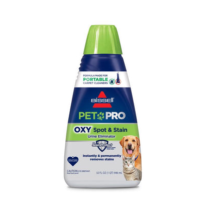 Emery Jensen carpet cleaner liquid for pets in a 32oz bottle, fresh scent, ideal for deep cleaning carpets and removing pet stains.