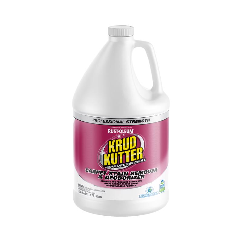 Emery Jensen carpet spot and stain remover in 1-gallon bottles, pack of 4, designed for effective stain removal on carpets.