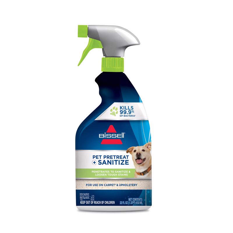 Emery Jensen carpet treatment liquid in a 22oz bottle, designed for deep cleaning and stain removal on carpets.